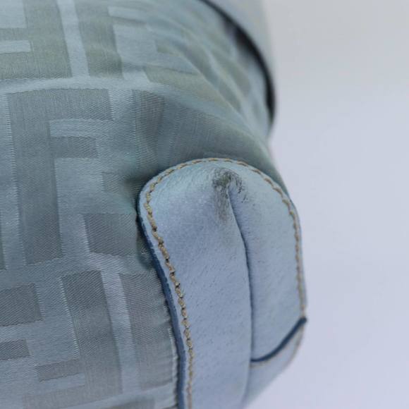 FENDI Zucca Canvas Hand Bag Light Blue Auth 75894 - Picture 9 of 16
